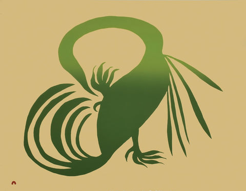 2024 PRINT par OOLOOSIE SAILA *Preening Loon 9* (Tuulik Sululiriju)