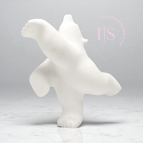 Ours dansant en édition limitée de 13 pouces par Johnny Manning (marbre italien) *Marshmellow*