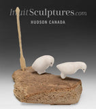 VINTAGE 3" Ptarmigans sur la banquise par Samyuallie Tabo *Vous d'abord*