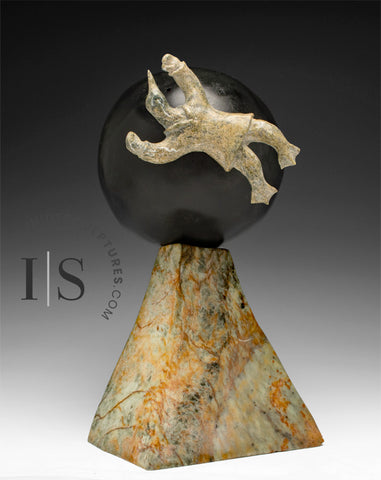 VINTAGE 9” Shaman Bill Nasogaluak *Le vol du chaman vers la lune*