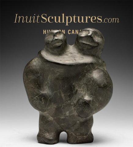 VINTAGE 6" Mère et enfant par Barnabus Arnasungaaq *Je peux voir ta maison d'ici*