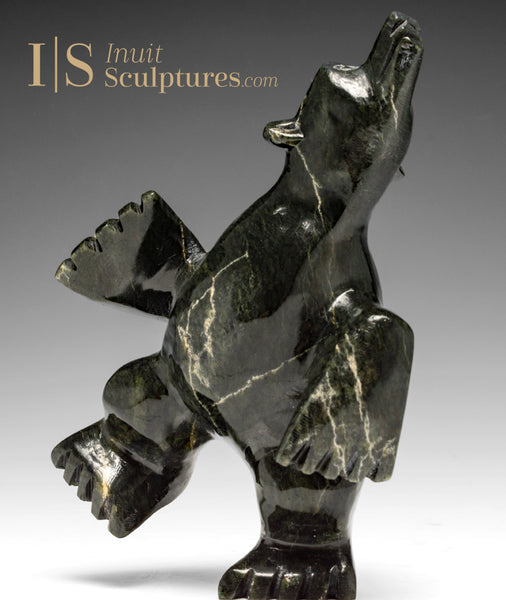 4" Ta Dah! Dancing Bear Adamie Mathewsie Inuit Sculptures Art Inuit