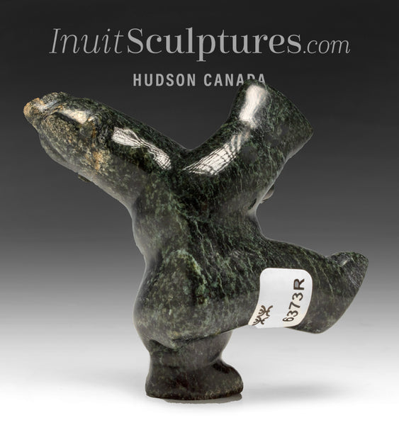 4" Dancing Bear by Matiusi Kimgwatsiaq Mittens – Inuit Sculptures Art