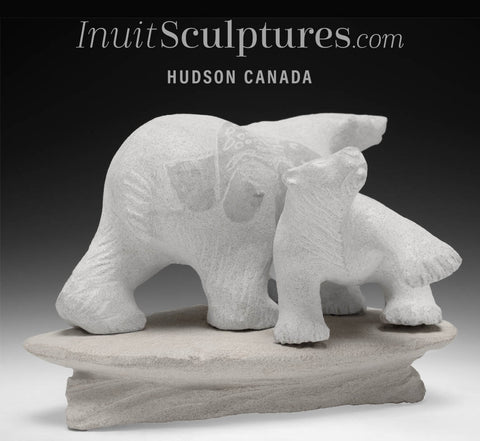 Ourse et ourson de 23 cm par Esau Kripanik *Chaises musicales*