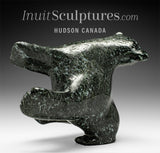 Ours dansant à dos arqué SIGNATURE 10" par Nuna Parr *Opale noire* À PORTÉE DE MAIN$$