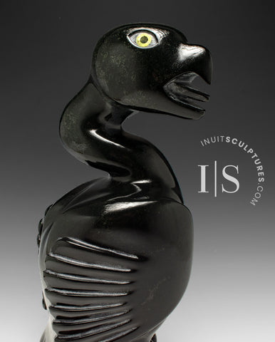 Oiseau Spirit à long cou de 15 pouces par le maître sculpteur Toonoo Sharky *Intrepid*