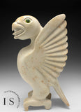 22" SIGNATURE White Marble Falcon Bird Spirit by Toonoo Sharky *Angelica*
