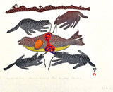 1981 LES CHIENS MANGENT LE PHOQUE de Pitseolak Ashoona