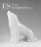 Renard arctique hurlant de 7 pouces Gjoa Haven Louie Uttaq