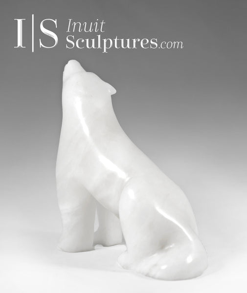 Renard arctique hurlant de 7 pouces Gjoa Haven Louie Uttaq