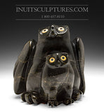 Hibou et poussin 12" par Joanasie Manning