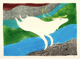 2010 Ningeokuluk Teevee TUKTU QAKUQTAQ (CARIBOU BLANC)