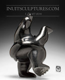 Superbe ours dansant bidirectionnel noir de 15 pouces par Ottokie Samayualie