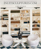Superbe ours dansant bidirectionnel noir de 15 pouces par Ottokie Samayualie