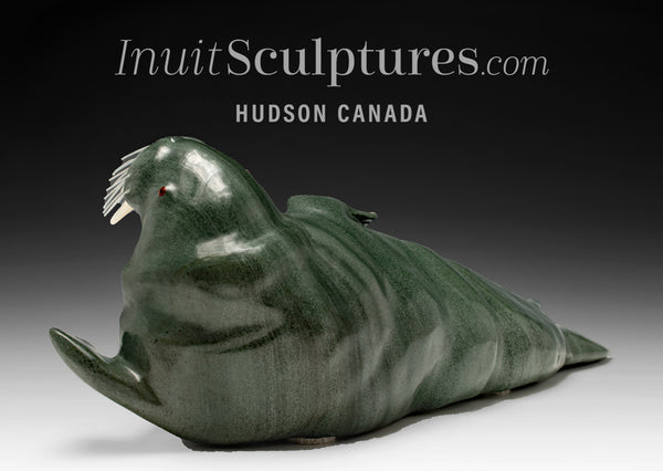 19" SIGNATURE Morse pèlerin par Jimmy Iqaluq *Henry*