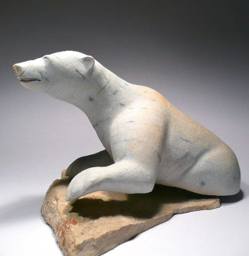 Polar Bear by Joseph Shuqslak – Inuit Sculptures Art Gallery