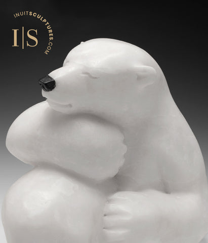 VINTAGE 16" Hugging Polar Bear by Bill Nasogaluak *Ursus*