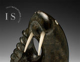 VINTAGE 10” Basking Walrus by Nuveeya Aipellee *Worshipping the Sun*