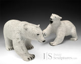 12" Polar Bear Cub on Rock by Paul Malliki CURATOR'S CHOICE