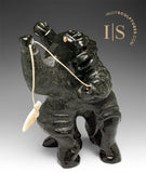 VINTAGE 10" Two Headed Monster by Wayne Puqiqnak Gjoa Haven