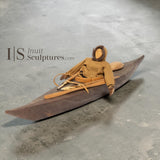 VINTAGE 22" Kayak and Hunter by Samwillie Niviaxie RCA