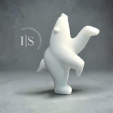 13" Limited Edition Dancing Bear by Johnny Manning (Italian Marble)