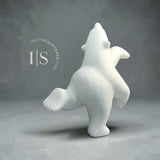 13" Limited Edition Dancing Bear by Johnny Manning (Italian Marble)