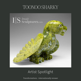 12"  SIGNATURE Ookpik from Toonoo Sharky's hands in Cape Dorset *Chatterbox*