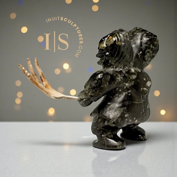 VINTAGE 12" Hunter by Wayne Puqiqnak Gjoa Haven