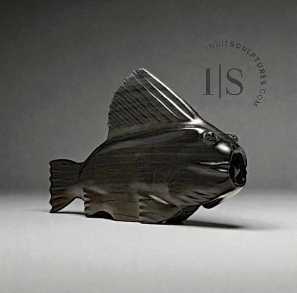 VINTAGE 12" Black Fish by Elijah Kavik *Beta*