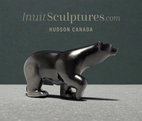 Ours en marche de 48 cm (19 pouces) par Ashevak Adla *Rôdeur nocturne*