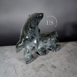 VINTAGE 22" Bonded Bear and Walrus  LAST Masterpiece of Elite Master Carver Nuna Parr *Never Apart*