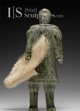 VINTAGE 10" Woman with Fur Blanket by Imaruituq Taqtu **Brrr, It's Cold Outside*
