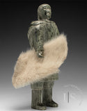VINTAGE 10" Woman with Fur Blanket by Imaruituq Taqtu **Brrr, It's Cold Outside*