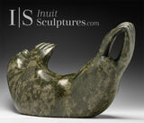 VINTAGE 16" Basking Walrus by Iola Abraham Ikkidluak (1936-2003) RCA