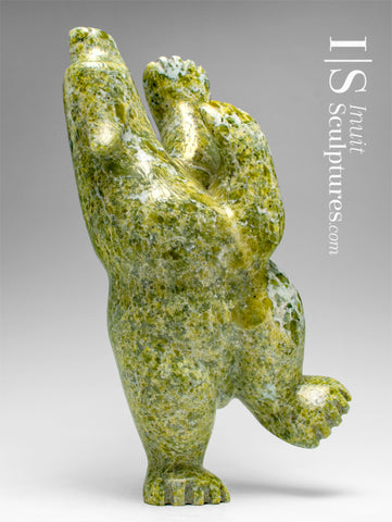 14" Dancing Bear by Ottokie Samayualie