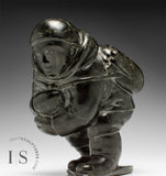 VINTAGE 9" Inuit Boy and Seal by Peter Anjutiqirk *Safe In My Arms*