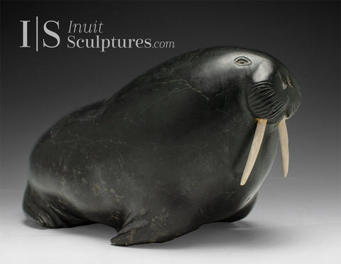 VINTAGE 12" Basking Walrus by Sima Tukai *GO HABS GO!*