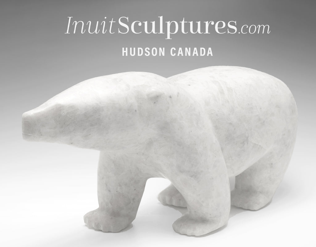 Ours polaire inuit sculpté Pierre sculptée à la main Art folklorique inuit - France Ours polaire inuit sculpté Pierre sculptée à la main Art folklorique inuit - France