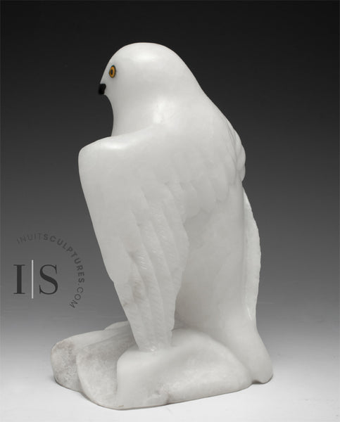 8" Snowy Owl (Uppik) Master Carver Derrald Taylor