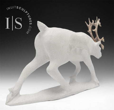 12" SIGNATURE  Caribou by Esau Kripanik