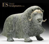 17" SIGNATURE Muskox by Lucassie Ikkidluaq "Limey*