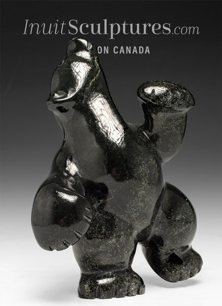 6" Dancing Bear by Markoosie Papigatok *Jet*