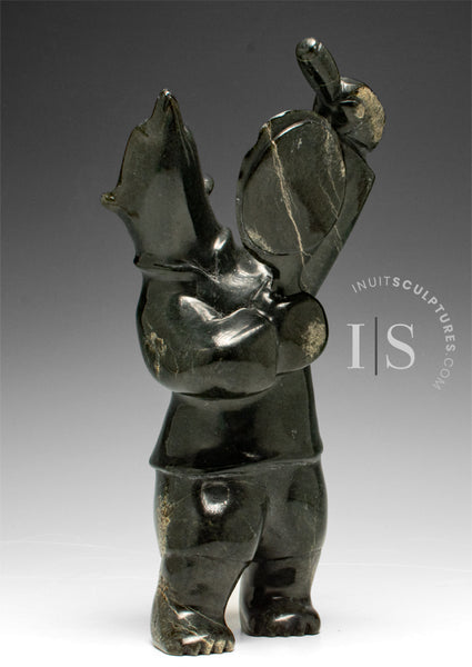 11" Drum Dancing Bear by Noah Kelly (1978-2025)