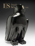 9" SIGNATURE Perfectly Polished Owl by Sam Qiatsuk *Black Lava*