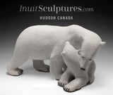 20" SIGNATURE Polar Bear & Cub by Paul Malliki *Bath Time*