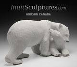 Ours polaire et ourson SIGNATURE 20" par Paul Malliki *L'heure du bain*