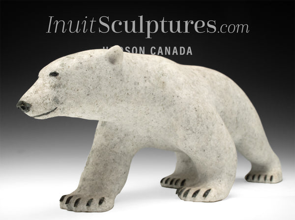 14" Polar Bear Cub on Rock by Paul Malliki CURATOR'S CHOICE