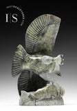 10" SIGNATURE Eagle with Fish by Pitseolak Qimirpik *Expectation*