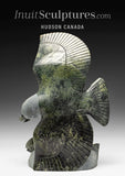 10" SIGNATURE Eagle with Fish by Pitseolak Qimirpik *Expectation*